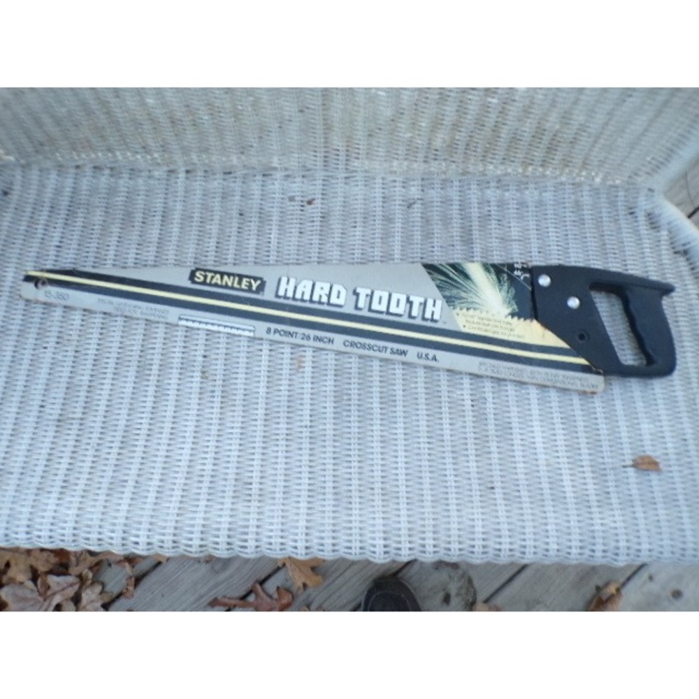 Stanley Hard Tooth 26 Inch Crosscut‎ Saw 8 Point USA Slightly Used